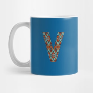 Letter V- boho design Mug